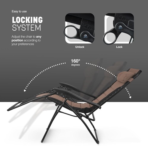 KEPLIN Set di 2 sedie XXL Premium Resistenti Textole Zero Gravity - Foto 13 di 77
