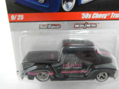 Hot Wheels Delivery '50s Chevy Truck Ed Pink Real Riders | eBay
