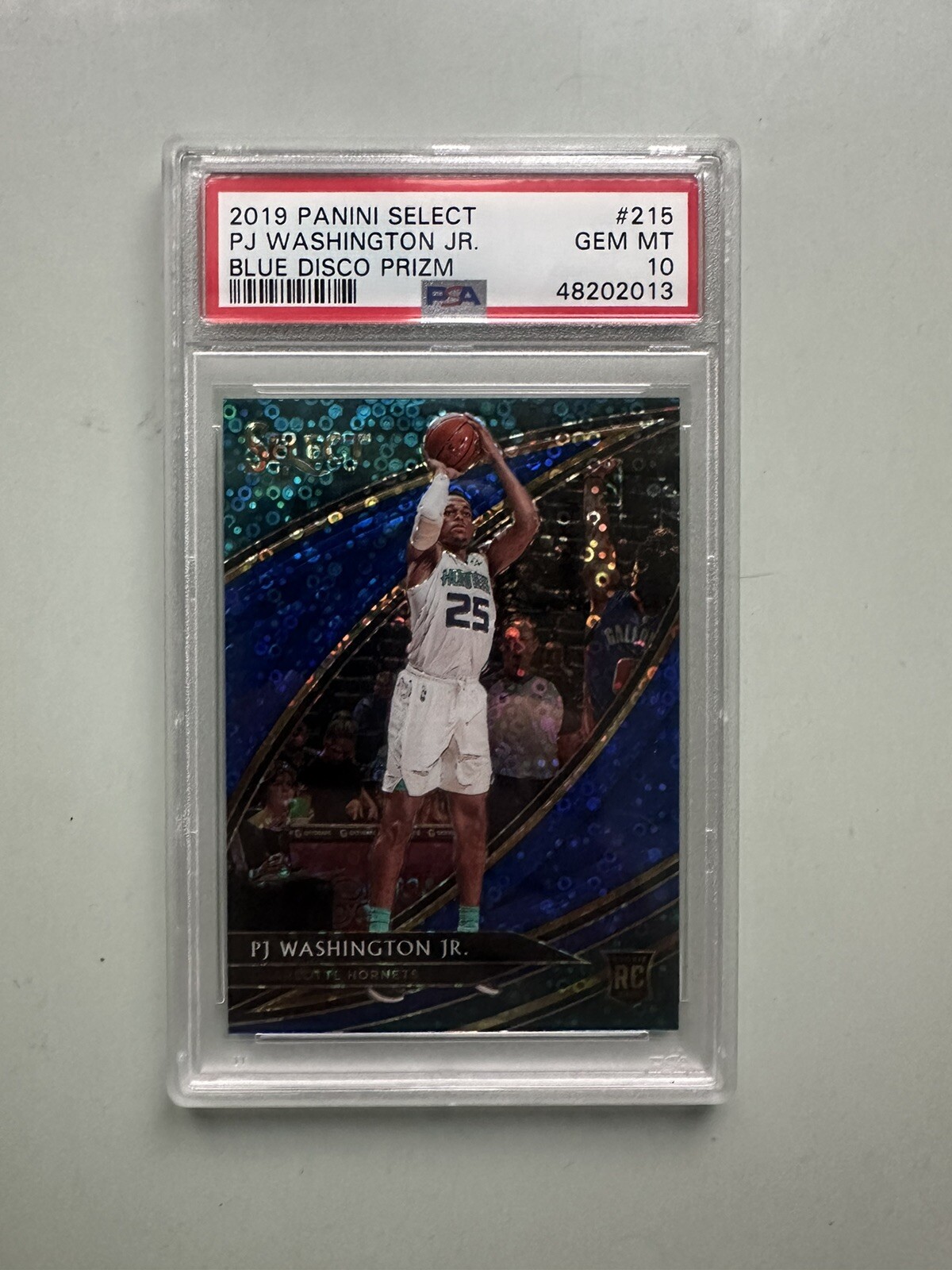 2019 Select Courtside Blue Disco Prizm PJ Washington /25 PSA 10
