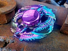 Dragon Rainbow Wings Metal Fidget Spinner Toy Boys Girls Kids Adults ADHD Focus 