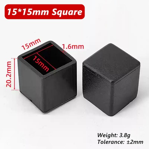PVC Rubber Floor Protector Tube End Caps Pipe Blanking Cover Square Rectangle - Picture 10 of 50