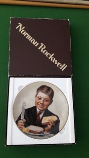 Norman Rockwell Butter Boy 1979 Box RARE Limited Edition Plate Dave Grossman