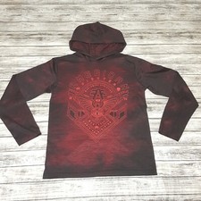 American Fighter Size L Boys Hoodie Pullover Graphics Red