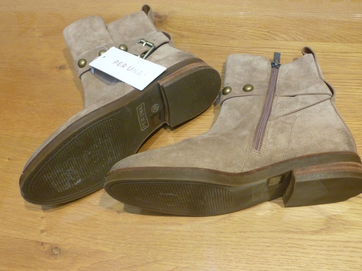 Ladies Marks Spencer [M&S] Per Una [BNWT] Suede [Beige] Biker