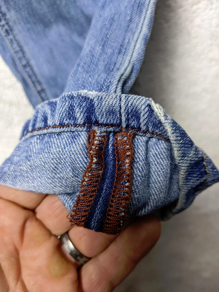 Tommy Bahama Classic Mens 35x32 Blue Jeans Relaxed Mid Rise Light Wash Whisker - Image 3 of 4