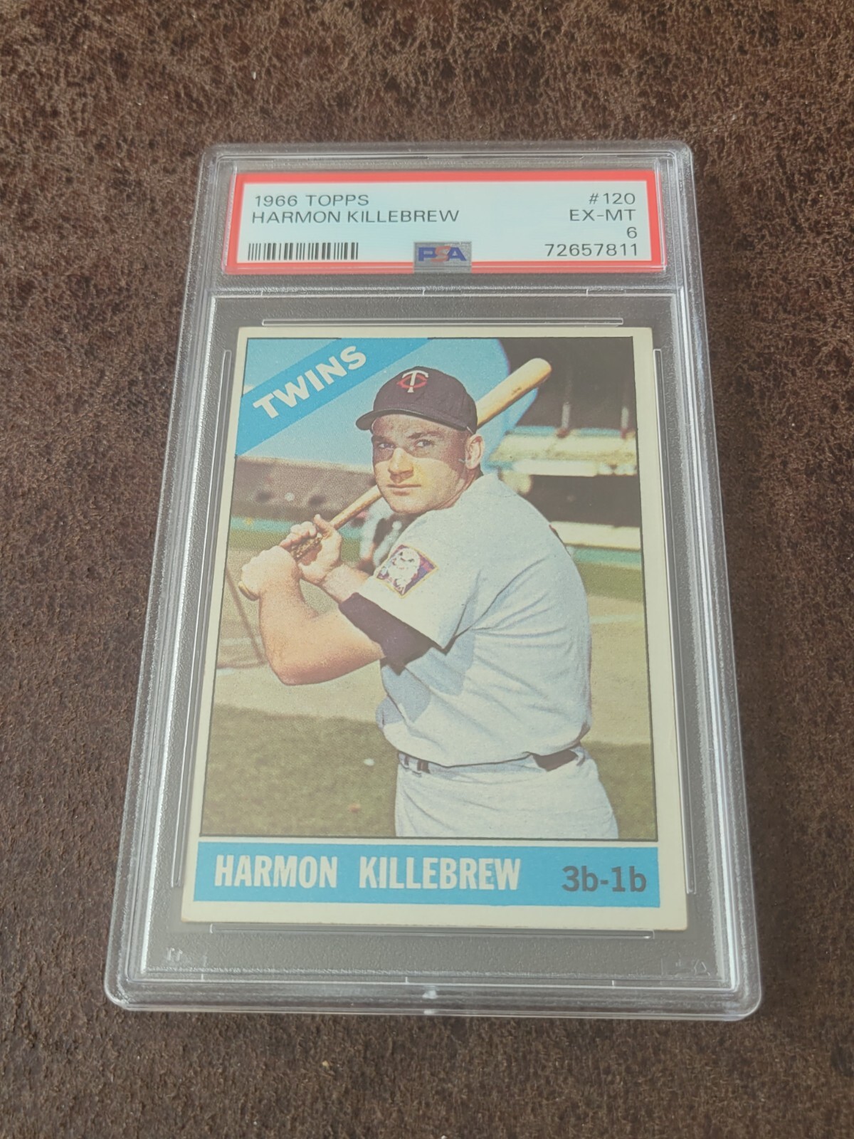 1966 Topps Baseball Harmon Killebrew #120 - PSA 6 - Minnesota Twins Legend