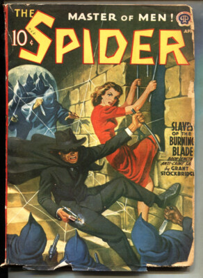 PULP:  THE SPIDER APRIL 1941 // HOODED MENACE COVER // Pulp Mag // G
