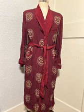 Antique Edwardian c1900 Mens Sz M Dressing Gown Smoking Jacket Bathrobe Vtg Robe