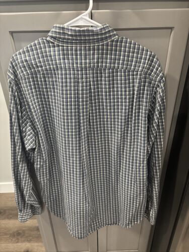 Vintage Ralph Lauren Polo Jean Company Shirt Men’s Size L Blue White Plaid - Picture 4 of 7