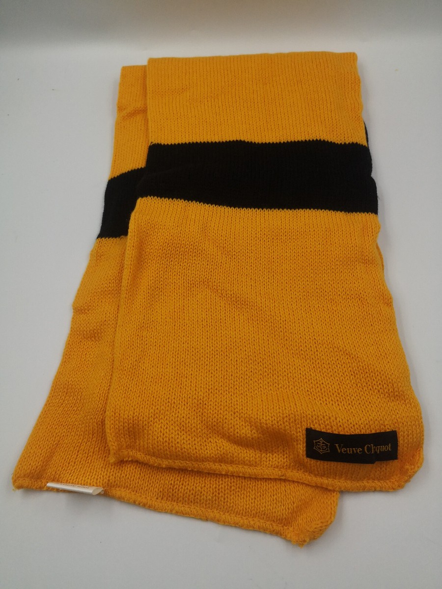 Foulard Carré Veuve Clicquot En Soie - Orange - Occasion - Style Bandana - Accessoire Chic Et Tendance