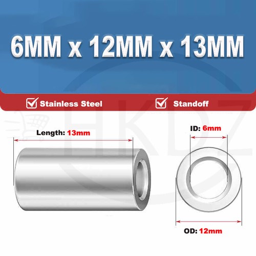 Stainless Steel Spacer Standoff Collar Stand off Spacers M3 M4 M5 M6 M8 M10 M12 - Picture 86 of 261