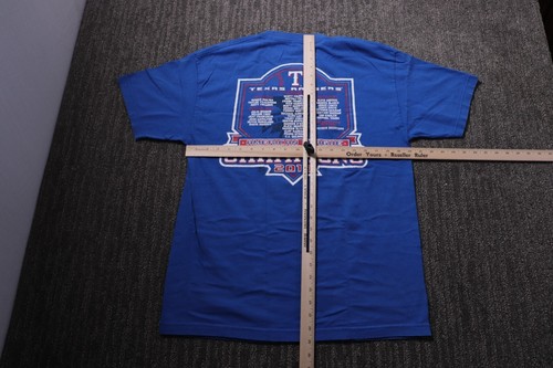 Texas Rangers 2010 American League Champions Double Sided Tee Shirt Men's L - Picture 8 of 11