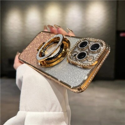 Phone Case Magsafe Magnetic Stand Holder, Glitter For iPhone15ProMax