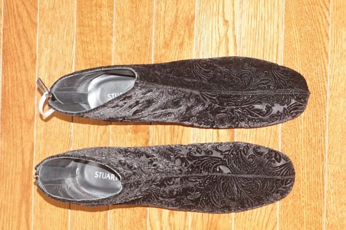 ¡NUEVO! Botines de tacón de bloque de terciopelo Stuart Weitzman Instep de gamuza negra talla 8 - Imagen 12 de 12