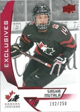 2019-20 Upper Deck Team Canada Juniors SASHA MUTALA Exclusives #4 192/250