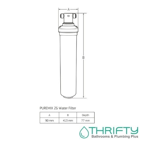 Puretec High Flow Inline Water Filter System, 0.1 Micron, PUREMIX-Z6 - Picture 4 of 4