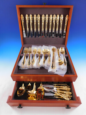 Esplanade Gold by Towle Sterling Silver Flatware Set for 12