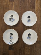 The Beatles 1964 Set of 4 Washington Pottery Candy Dishes EX