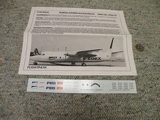 Flight Path decals 1/144 FP44-179 Federal Express Old Colors Fokker F27  Box 6