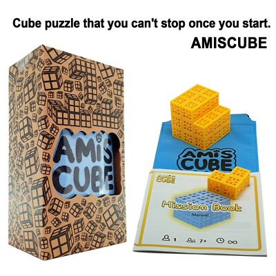AMISCUBE Brain Teaser Puzzle Multi-Pattern 3D 3x3x3 Cube for Adults/Kids Game