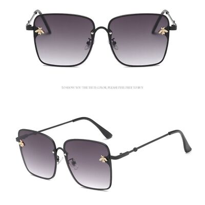 NEW BEE Oversized ♡ BLACK Sunglasses | eBay