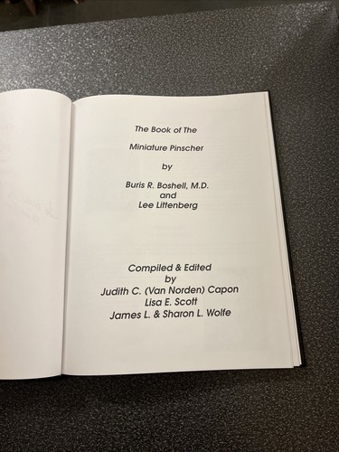 The Book of the Miniature Pinscher Buris R Boshell Lee Littenberg Signed - Picture 4 of 12