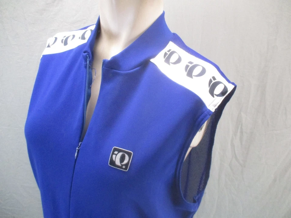 Pearl Izumi Size XL Mens Blue Back Pocket 3/4 Zip Vented Back Cycling Vest 054 - Image 4 of 4