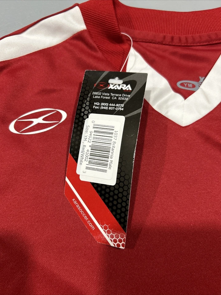 Camiseta de fútbol Xara manga corta roja juvenil mediana nueva Foto 4 de 4