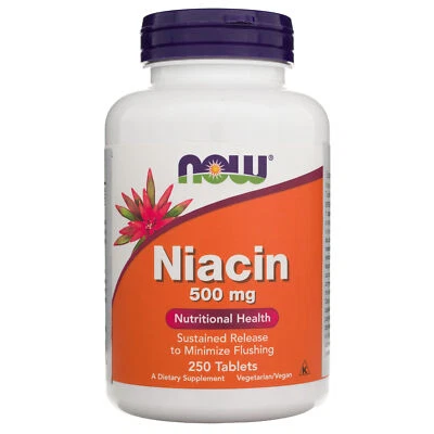 Now Foods Niacina (Niacina) 500 mg, 250 compresse