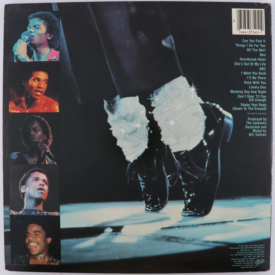 The Jacksons – Live - 1981 Stereo 12" Double LP Vinyl Record KE2 37545 EX - Image 2 of 4