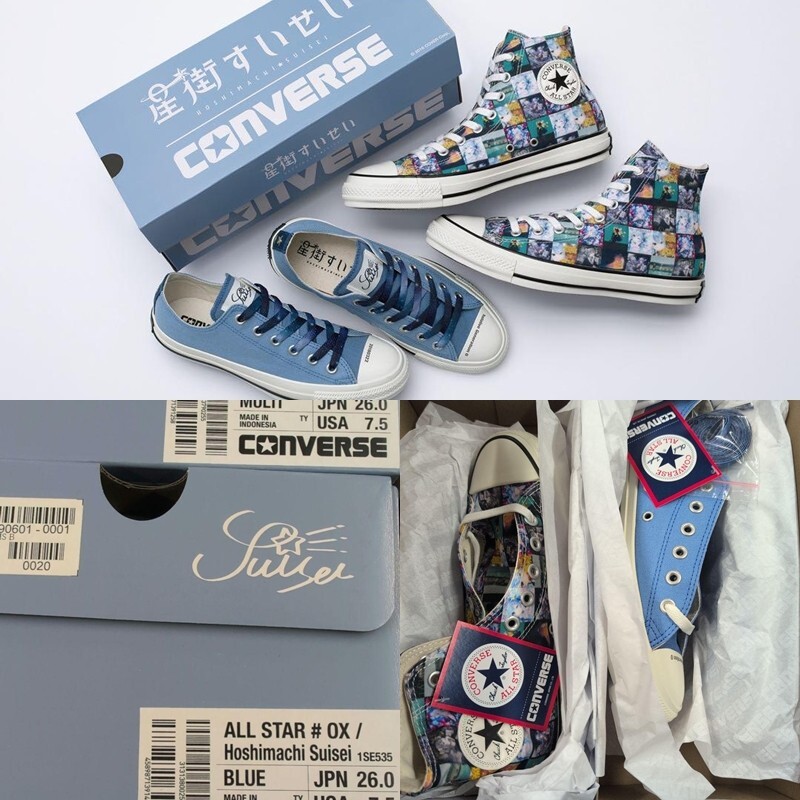 NEW Hoshimachi Suisei Hololive Converse All Star Hi Multi