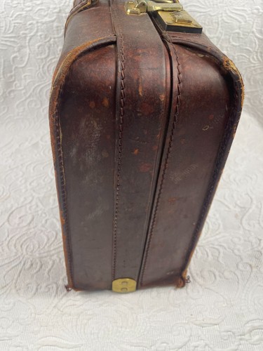 Vtg PRESTO BARON Brown Leather Attache Breifcase with Combination Lock - Picture 6 of 9