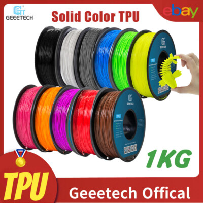 1kg/Rolle GEEETECH TPU Filament Solid Color 1.75mm Flexible 3D Drucker Filamente
