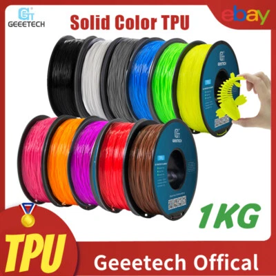 1 kg/rotolo GEEETECH TPU filamento tinta unita 1,75 mm flessibile stampante 3D filamenti