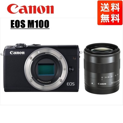 Canon Eos M100 Black Body Ef-M 18-55Mm Lens Set Mirrorless Single 