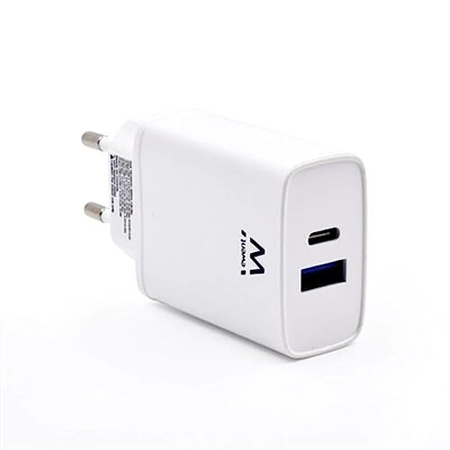 EwentEW1321,caricatore USB C da Muro,PD Power Delivery 3.0&Quick Charge 3.0 2Por
