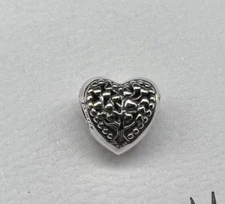 NEW Authentic Pandora Flourishing Hearts Charm 797058 "Love Makes a Family"