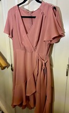 Altar’d State Women Wrap Dress Size L Color Coral