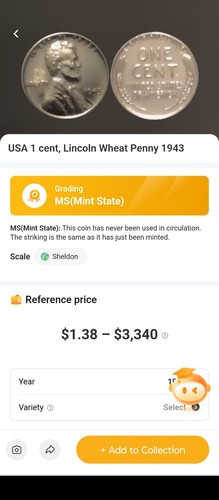 1943 steel wheat penny ERROR Small 3 In Date and Zinc Smuged Over Liberty MS App - Picture 18 of 19