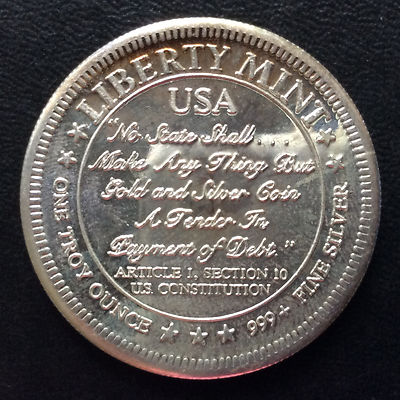 1985 Liberty Mint U.S.S. Constitution Silver Medal Round A4830 | eBay