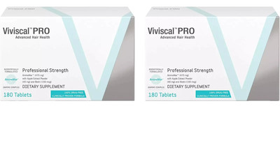 VIVISCAL PRO - Professional Hair Growth Tablets 180 Exp. 06/2027 (Pack of 2)