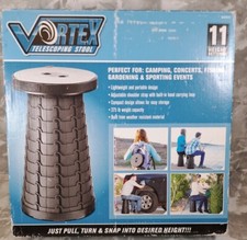 NEW Vortex Telescoping Stool Chair Camping Outdoor Black