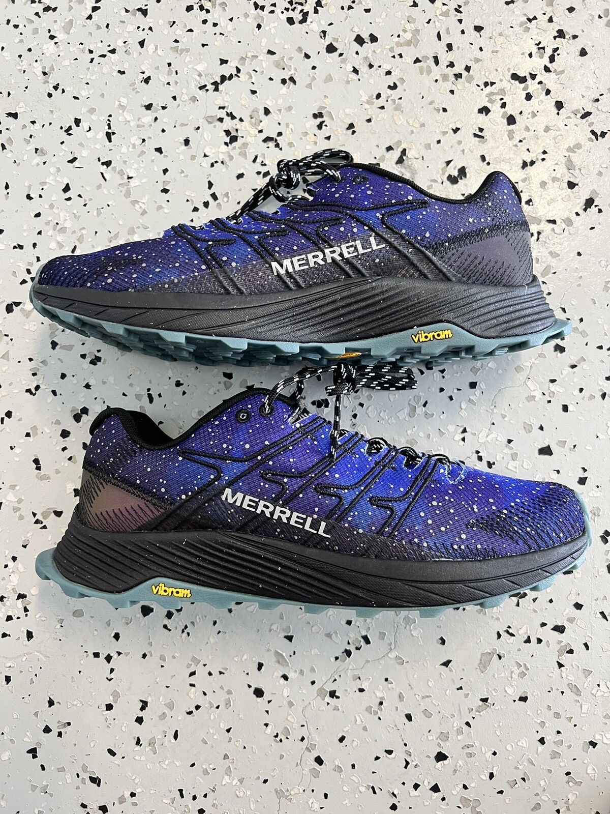 MERRELL MOAB FLIGHT GALACTIC VIBRAM GLOW IN DARK SNEAKERS MEN SIZE 