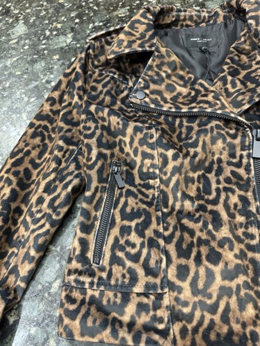 NWT Romeo & Juliet Couture Faux Suede Leopard Print Jacket Size S - Picture 2 of 9