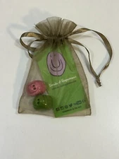 2 Different Seeds Of Happiness~Sculpture Happy Face~Smiley Clay Art~Whimsical