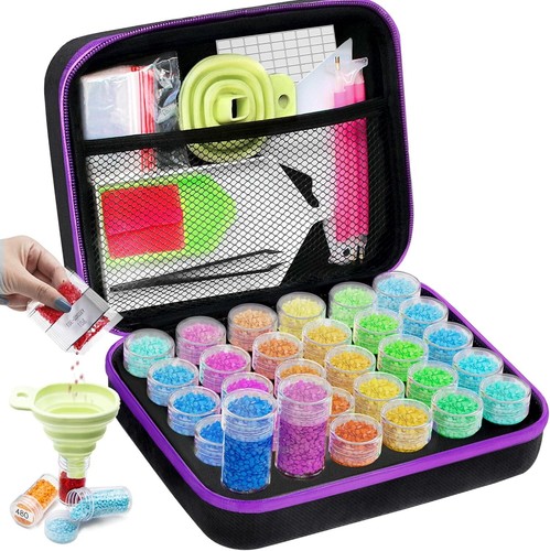 Diamond Painting Storage Boxes, 240 Slots Bead Storage with 5D Diamond Art Acces - Picture 2 of 8