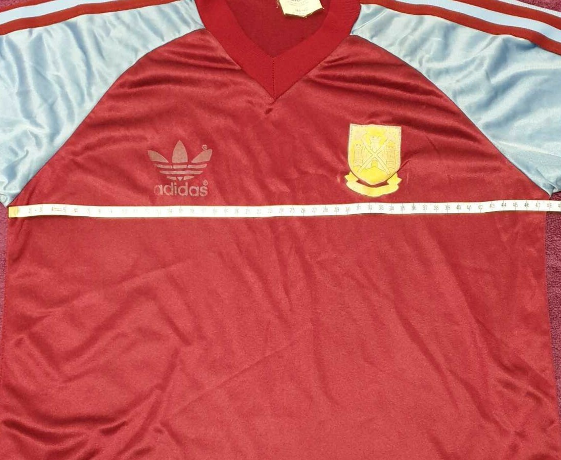 West Ham United 1980 - 1983 Home football Adidas shirt size