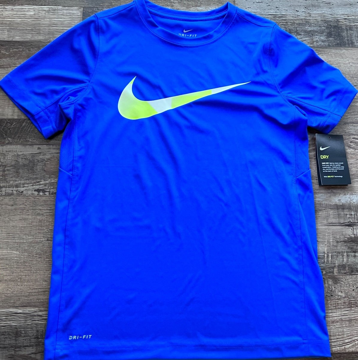NWT Nike Boys YXL Royal Blue/Neon Yellow/Black BIG SWOOSH NWT Nike Boys YXL Royal Blue/Neon Yellow/Black BIG SWOOSH