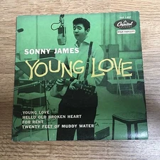 French OG EP Sonny James Young Love EAP 1-1827 Country teen 1958 EXC