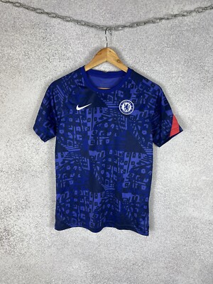 Nike FC Chelsea Pre Match Jersey Football Shirt Blokecore Size YXL